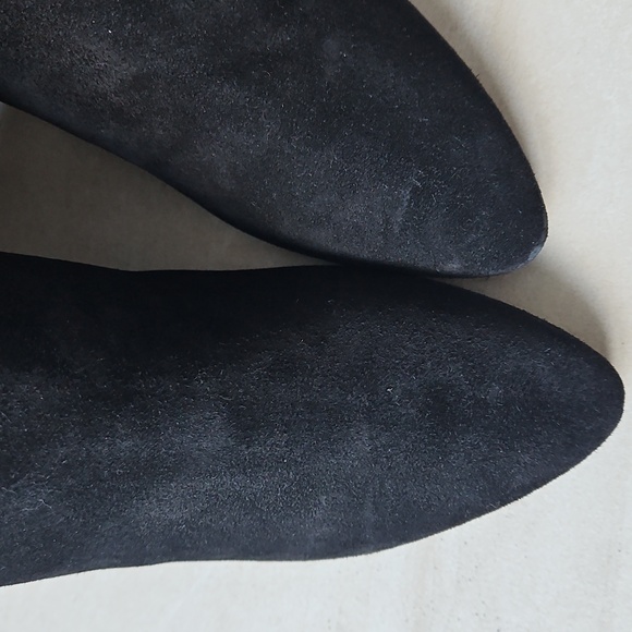 NWT $1695 Saint Laurent Kim 60 Black Suede Leather OTK Boots [Size 35.5] 🖤 - Picture 11 of 15